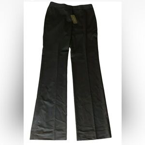 New Bottega Veneta Pants Uniform Stretch Wool Long Black Wide Leg Size 8/44